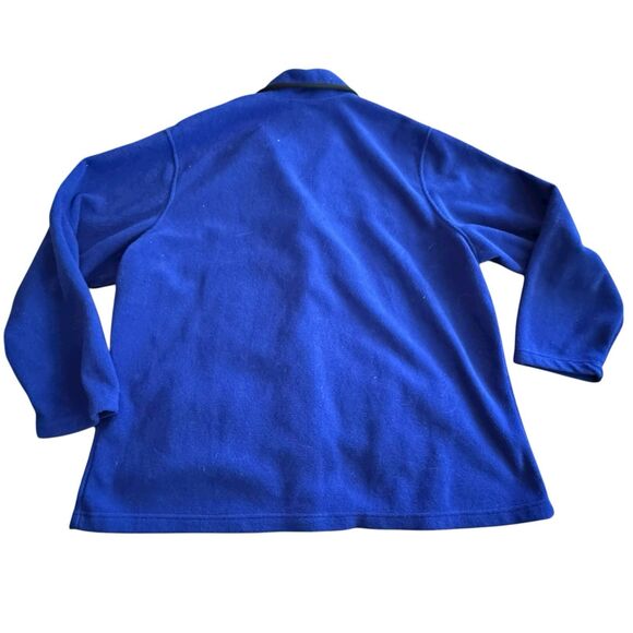 Classic Elements Woman size 2X royal blue appliquéd button front holiday fleece - Picture 8 of 10